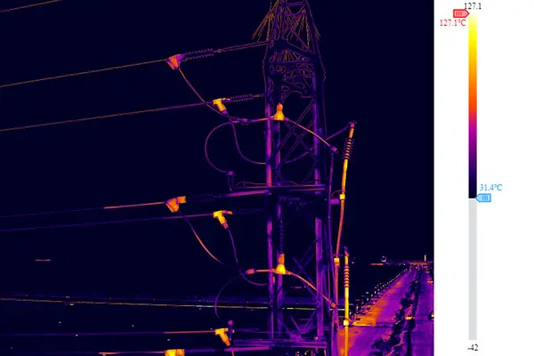 Imagen de Inspección Termografiaca aérea Líneas y Apollos Eléctricos T utilizada en los servicios profesionales de SG Solutions.