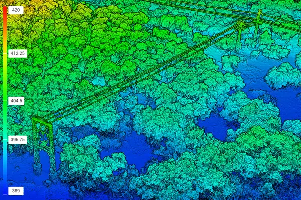 Imagen de Inspección Termografiaca aérea lidar Líneas Apollos Eléctricos T utilizada en los servicios profesionales de SG Solutions.