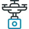 Imagen de Icono captura imagenes y video dron equipo técnico drones cámaras sgsolutions utilizada en los servicios profesionales de SG Solutions.