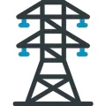 Imagen de Icono líneas y torres eléctricas inspección líneas eléctricas dron sgsolutions utilizada en los servicios profesionales de SG Solutions.