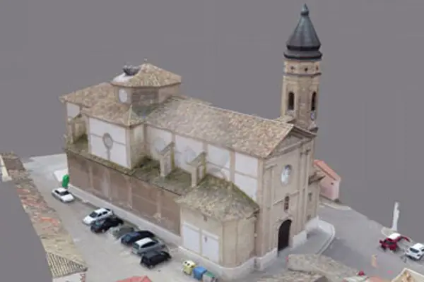 Imagen de topografía fotogrametría 3d dron modelado terreno utilizada en los servicios profesionales de SG Solutions.